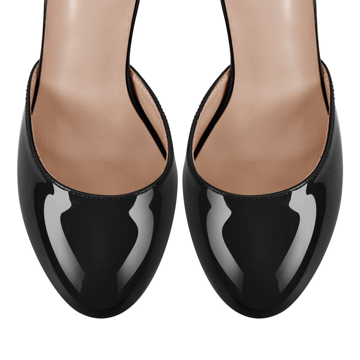 Round Toe Platform Ankle Strap Stiletto Pumps | Onlymaker Trending