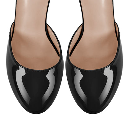 Round Toe Platform Ankle Strap Stiletto Pumps | Onlymaker Trending