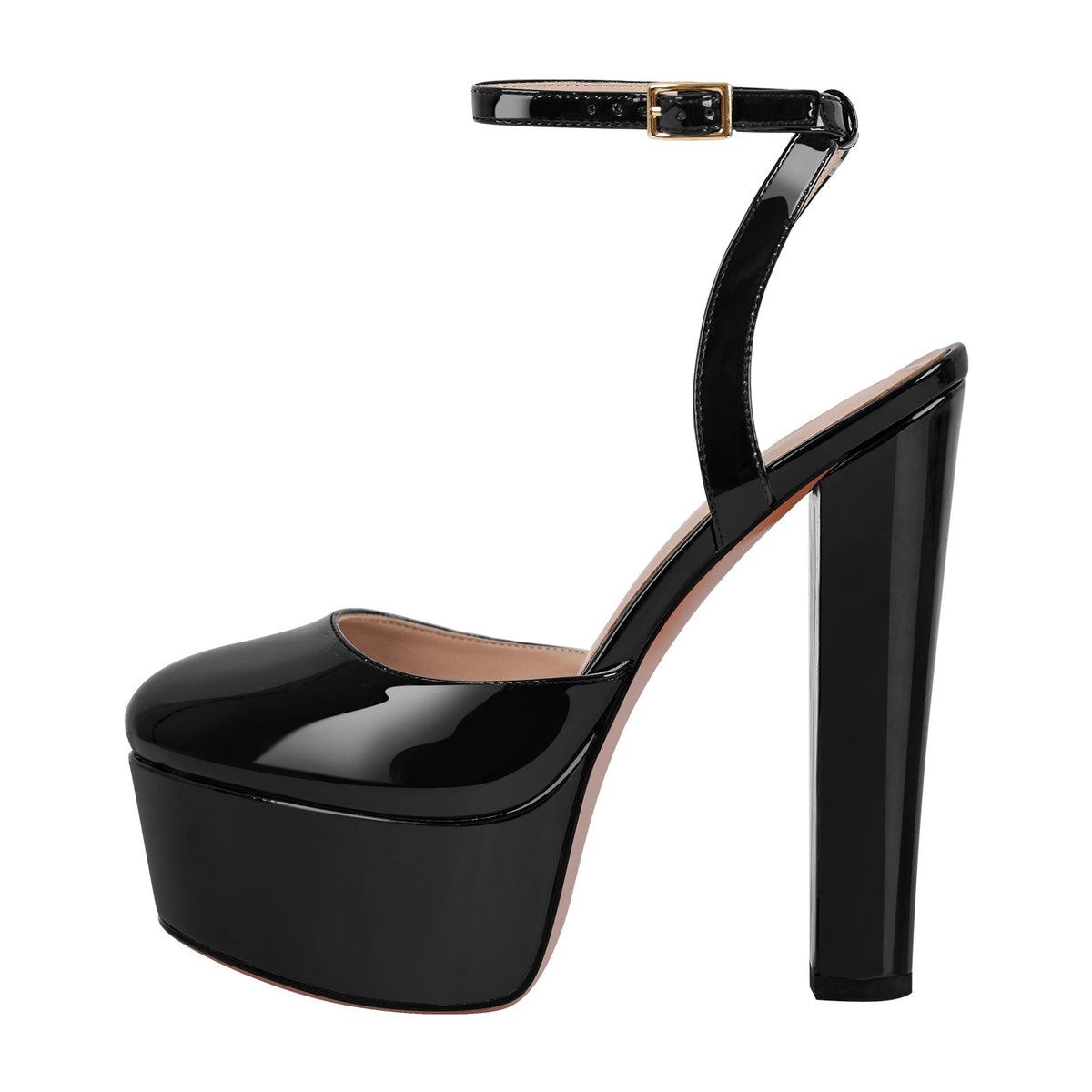 Platform Chunky Heel Ankle Strap Slingback Pumps | Onlymaker Hot Sale