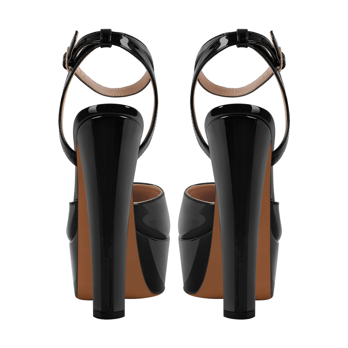 Platform Chunky Heel Ankle Strap Slingback Pumps | Onlymaker Hot Sale