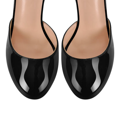 Platform Chunky Heel Ankle Strap Slingback Pumps | Onlymaker Hot Sale