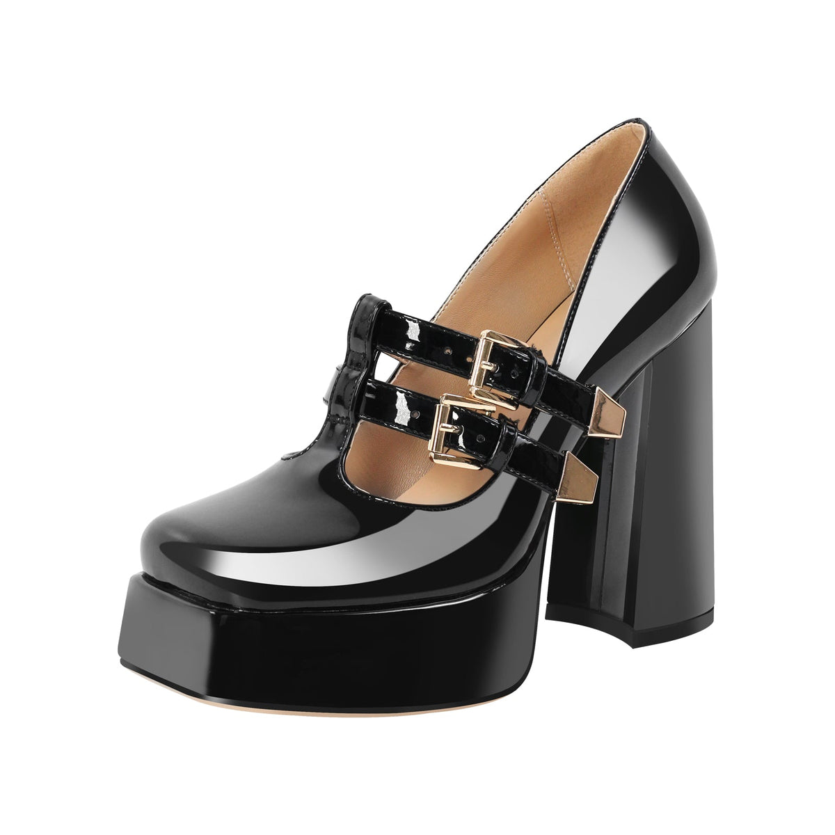 Chunky Heel Straps Mary Jane Pumps | Onlymaker Classic
