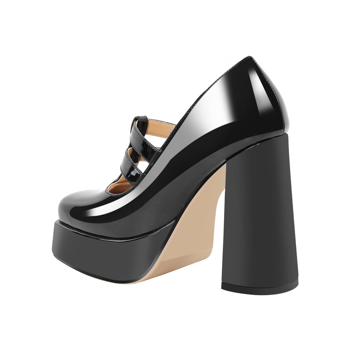 Chunky Heel Straps Mary Jane Pumps | Onlymaker Classic