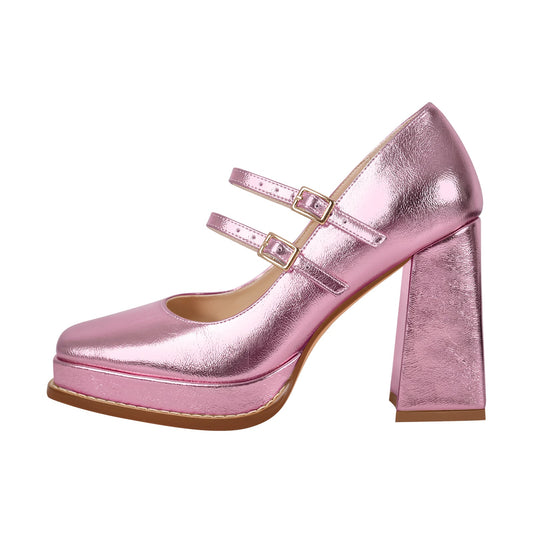 Mary Jane Platform Chunky Heels Pumps | Onlymaker Popular