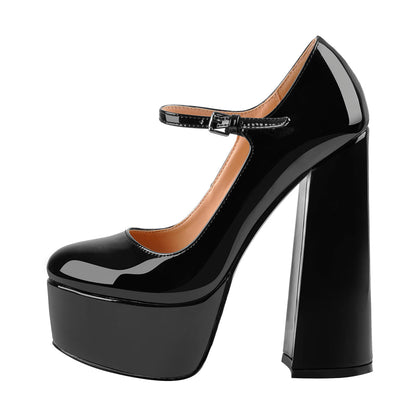 Mary Jane Platform Chunky High Heels Pumps | Onlymaker Sale