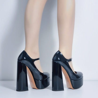 Mary Jane Platform Chunky High Heels Pumps | Onlymaker Sale