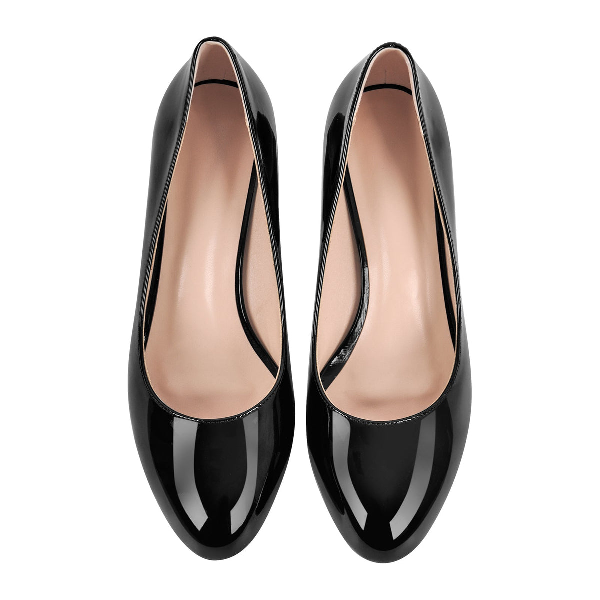 Round Toe Classic Chunky Heel Pumps | Onlymaker Customer Favorite