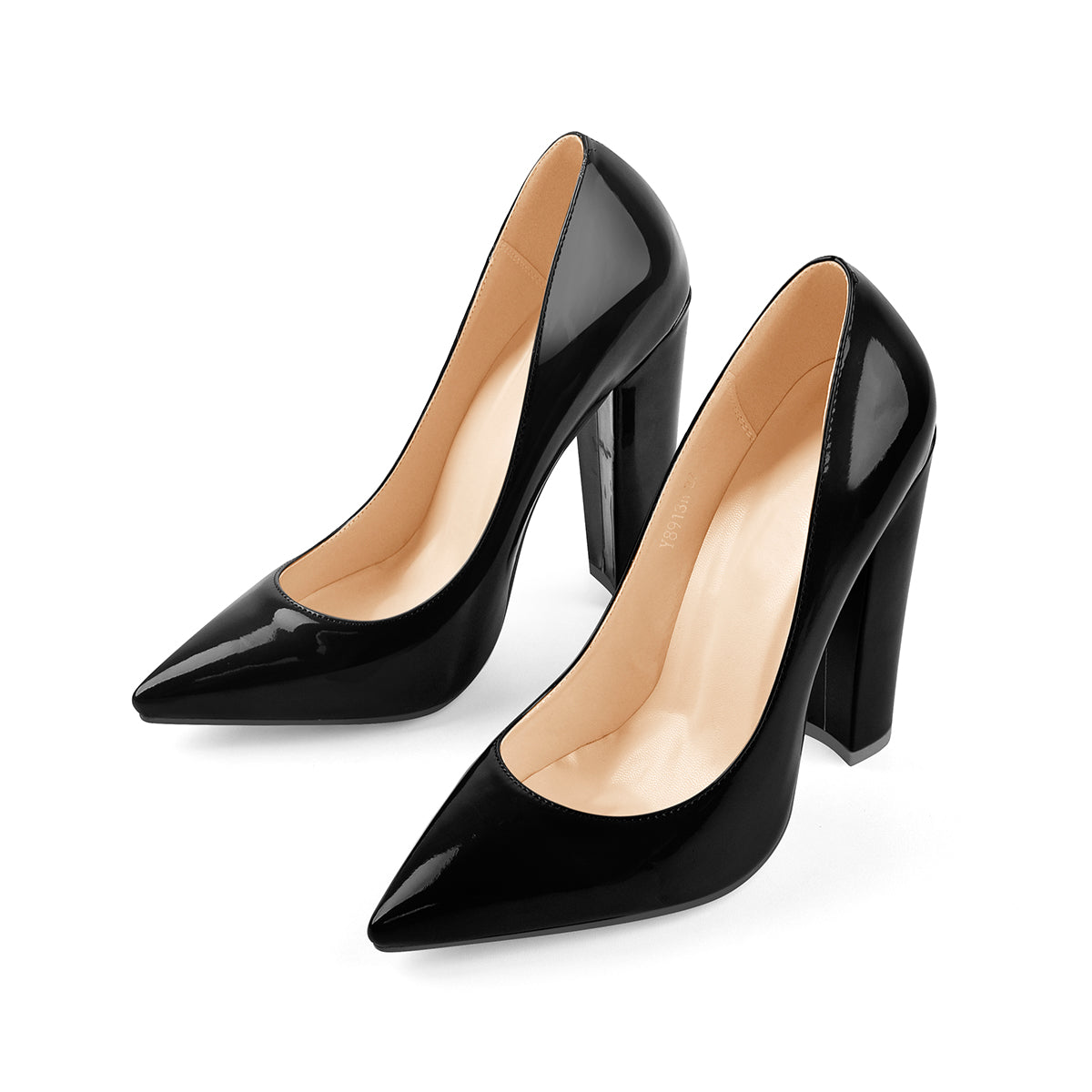 Elegant Classic Pointed Toe Chunky Heels Pumps | Onlymaker Premium