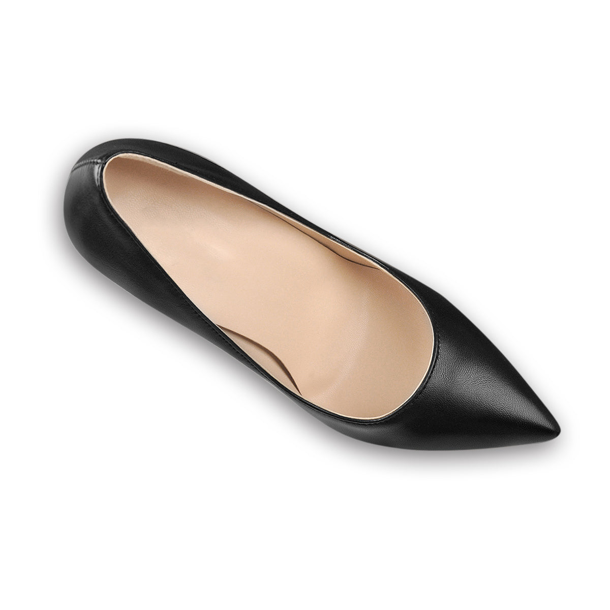 Matte Black Elegant Classic Pointed Toe Pumps Chunky Heels | Onlymaker Customer Favorite