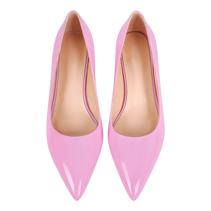 Pointed Toe Chunky Heel Classic Pumps | Onlymaker Recommended