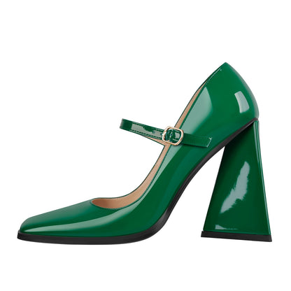 Mary Jane Square Toes Chunky Heels Pumps | Onlymaker Value