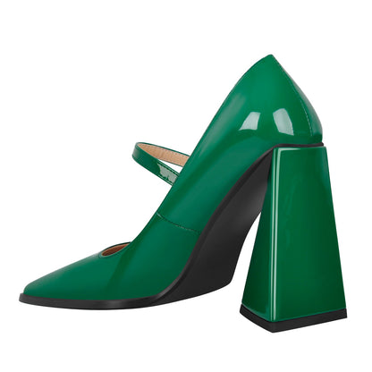 Mary Jane Square Toes Chunky Heels Pumps | Onlymaker Value