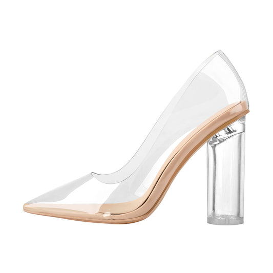 Pointed Toe Clear High Heels Pumps | Onlymaker Smart Buy