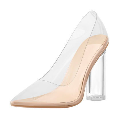 Pointed Toe Clear High Heels Pumps | Onlymaker Smart Buy