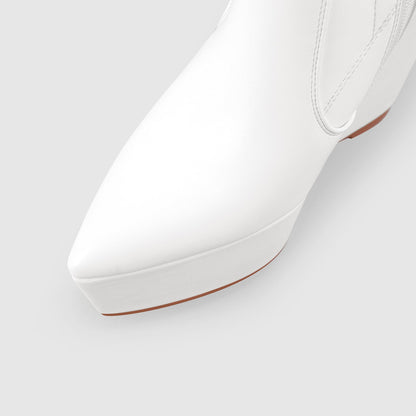 Wedge High Heel Platform Zip up Ankle Boots | Onlymaker Everyday