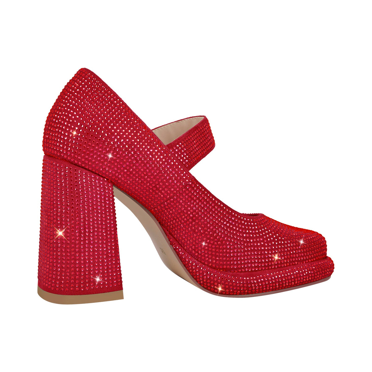 Rhinestone Square Toe Mary Jane Pumps | Onlymaker Customer Favorite