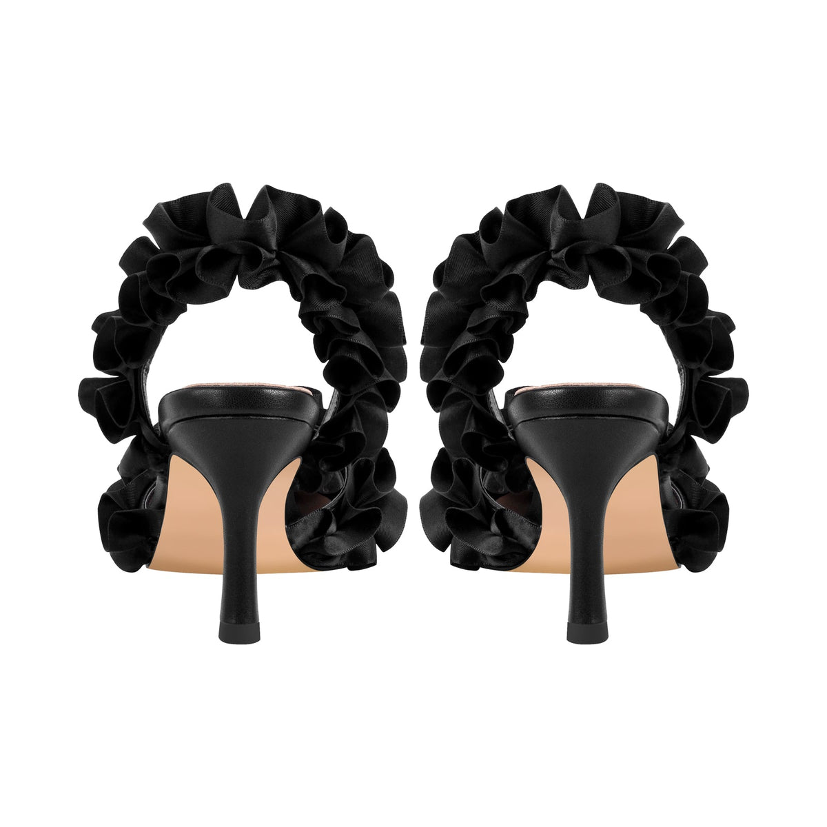 Rhinestone Strap Bow Pointed Toe Slingback Pumps | Onlymaker Exclusive