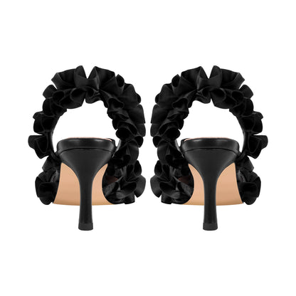 Rhinestone Strap Bow Pointed Toe Slingback Pumps | Onlymaker Exclusive