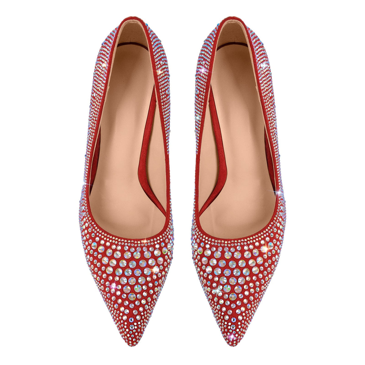 Rhinestone Pointed Toe Stiletto Pumps | Onlymaker Sale