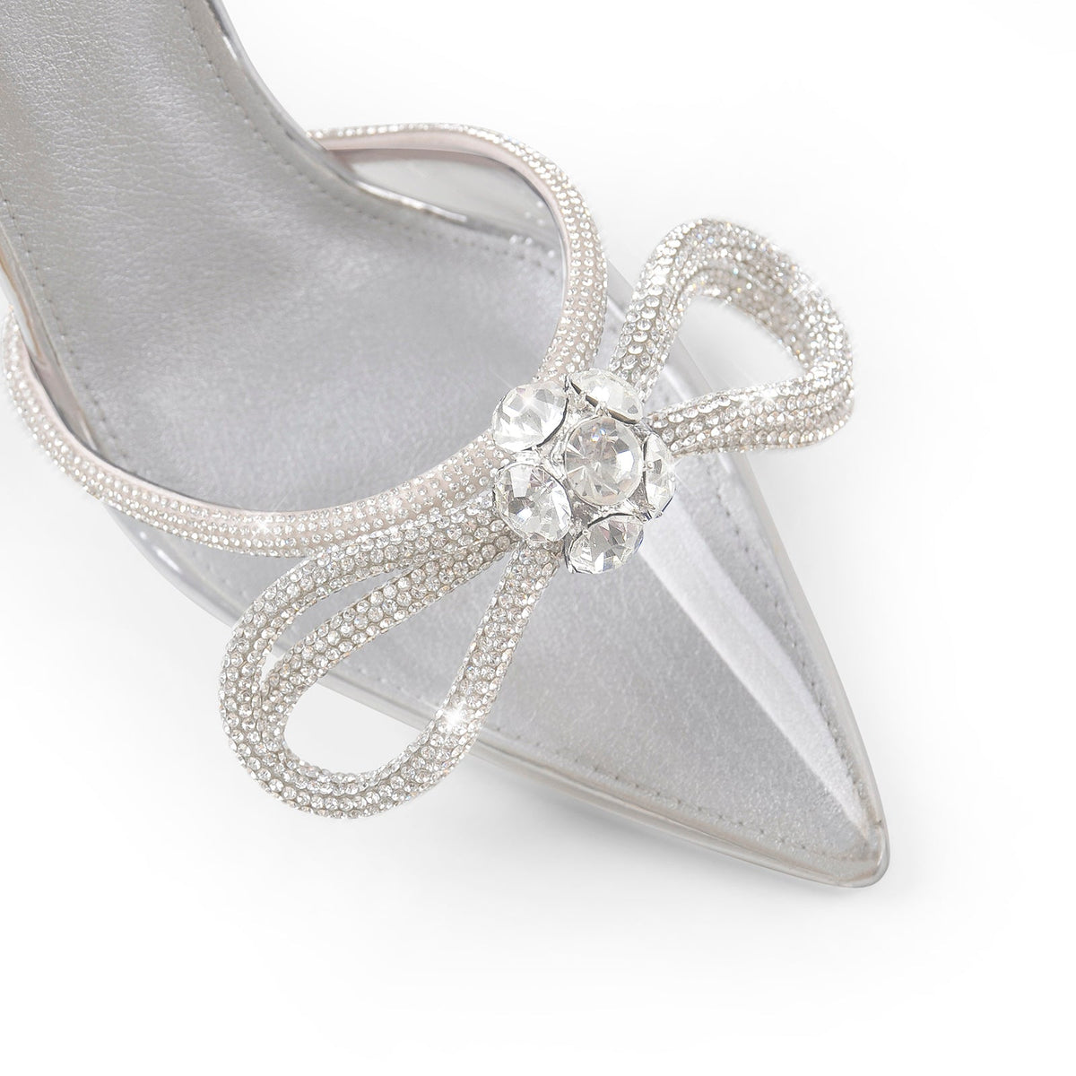 Rhinestone Bow Pointed Toe High Heel Pumps | Onlymaker Best Price