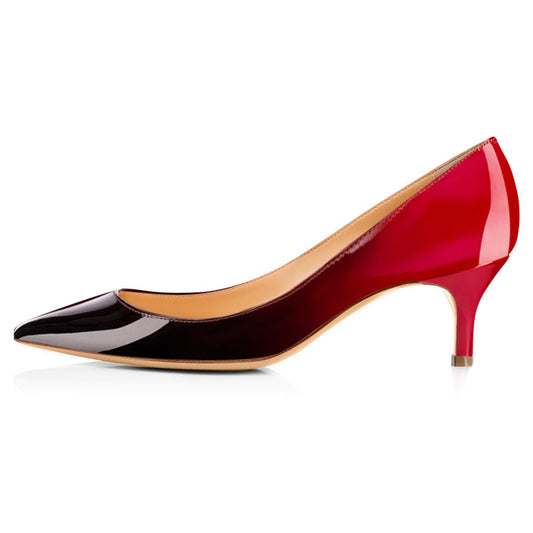 Onlymaker Pumps Black Red Gradient 2.5 inches Heels | Onlymaker Popular