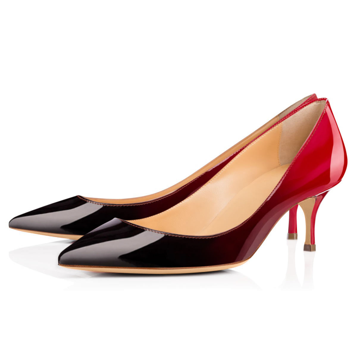 Onlymaker Pumps Black Red Gradient 2.5 inches Heels | Onlymaker Popular