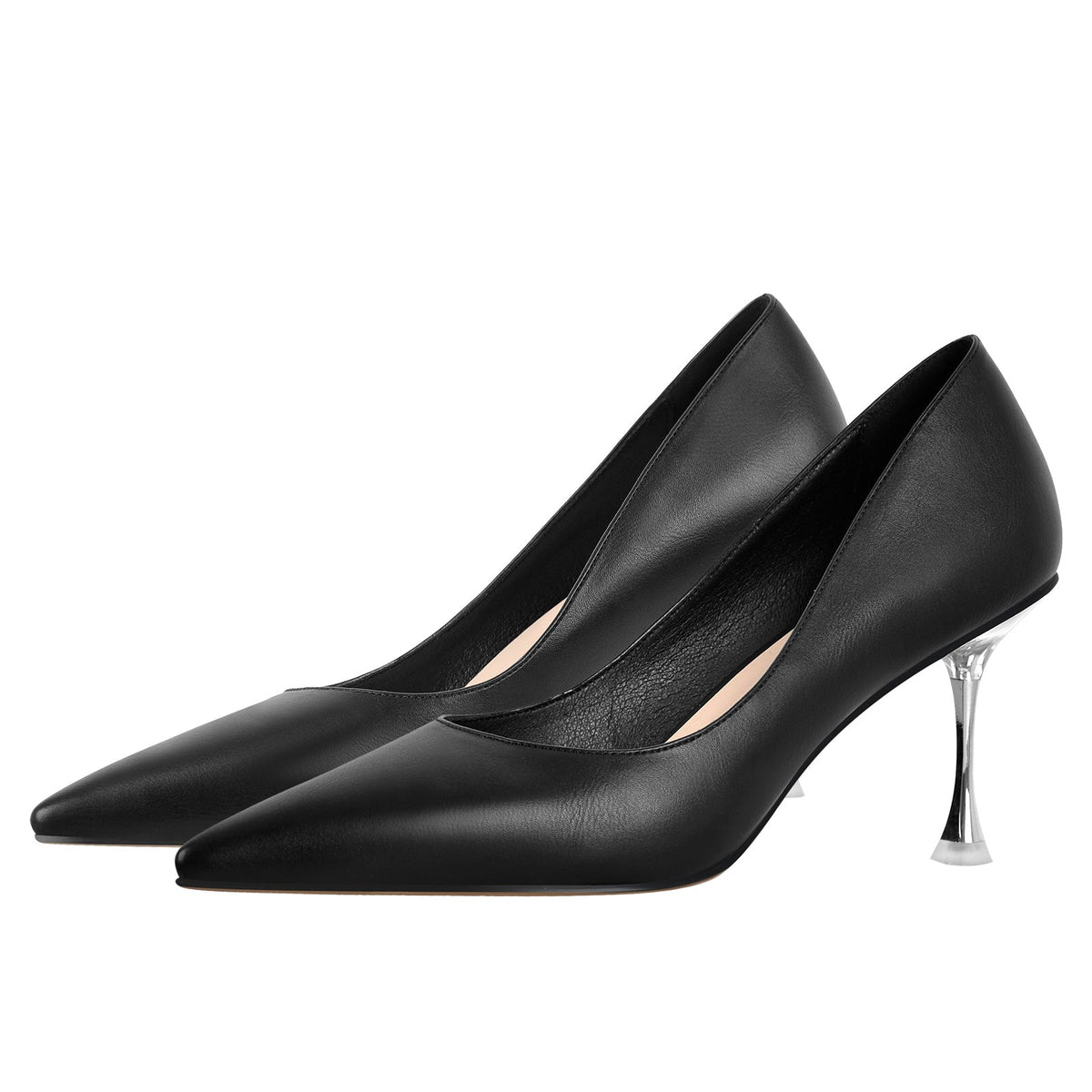 Black Slip on Mid Heel Pumps | Onlymaker Recommended