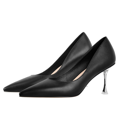 Black Slip on Mid Heel Pumps | Onlymaker Recommended
