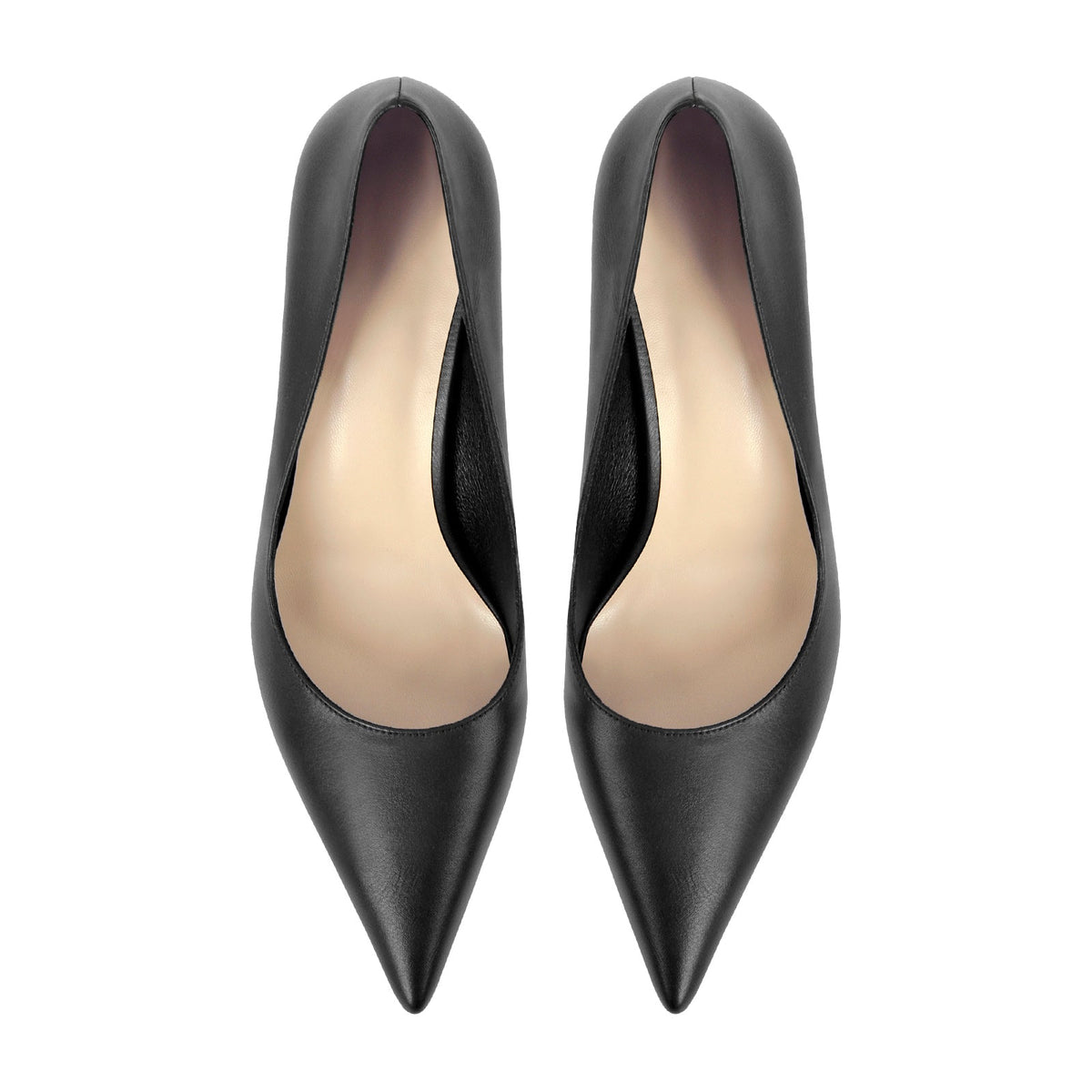Black Slip on Mid Heel Pumps | Onlymaker Recommended