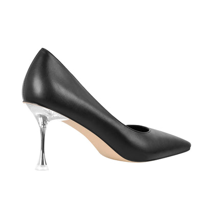 Black Slip on Mid Heel Pumps | Onlymaker Recommended