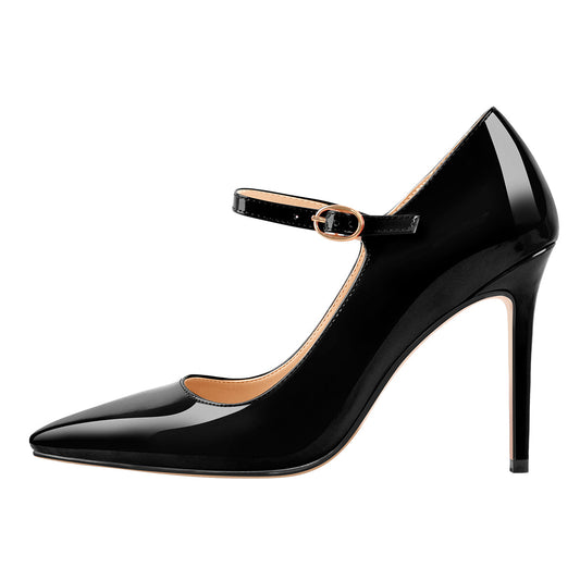 Patent Black Pointed Toe High Heel Stiletto Pumps | Onlymaker Hot Sale