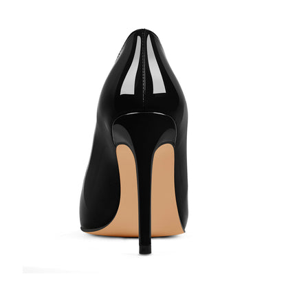 Patent Black Pointed Toe High Heel Stiletto Pumps | Onlymaker Hot Sale
