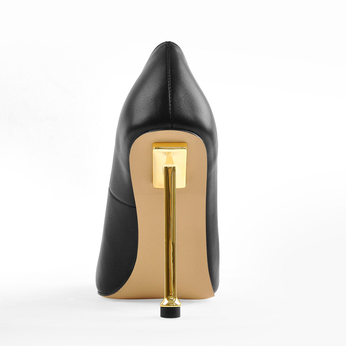 Matte Black High Metal Heels Stiletto Pumps | Onlymaker Smart Buy