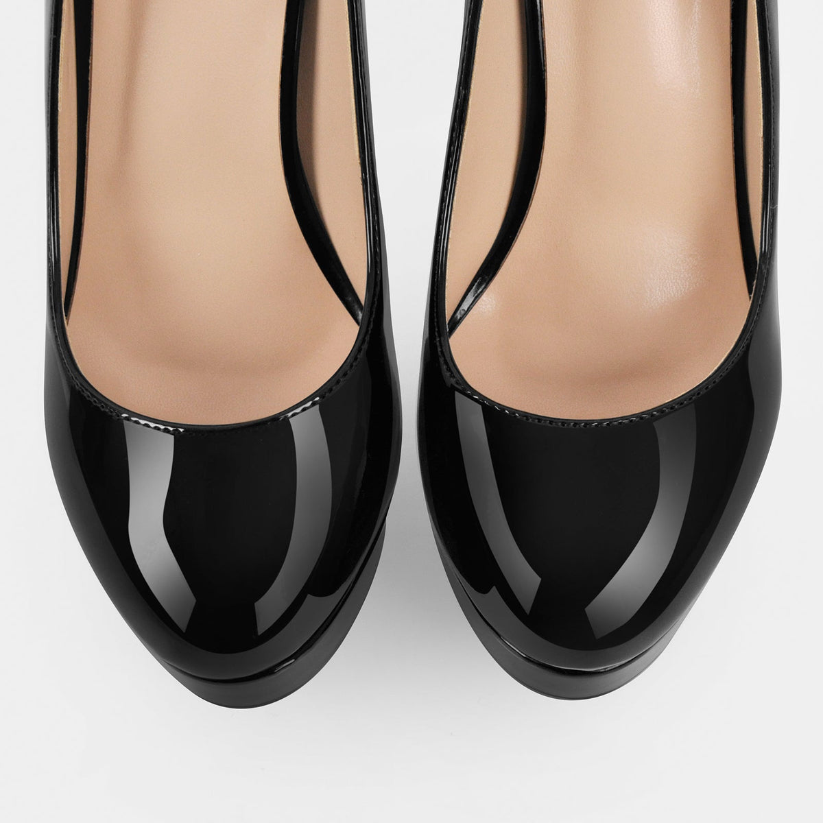 Round Toe Ankle Strap Platform Stiletto Pumps | Onlymaker Trusted