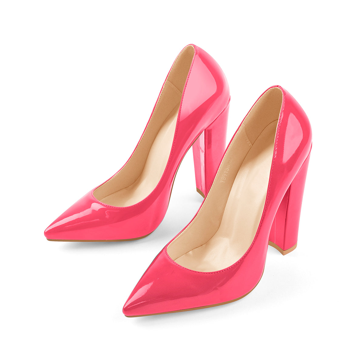 Basic Pumps Pointed Toe Chunky High Heels | Onlymaker Great Value