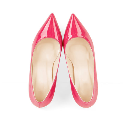 Basic Pumps Pointed Toe Chunky High Heels | Onlymaker Great Value