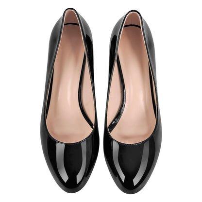 Round Toe Classic Stiletto Pumps | Onlymaker Best Seller
