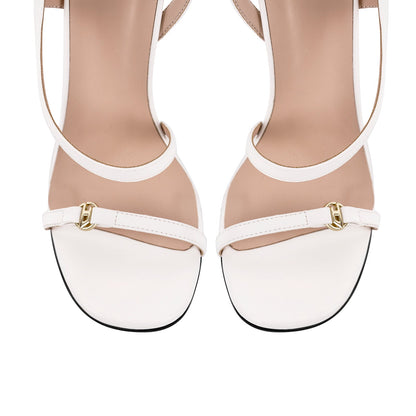 Square Toe Strap Slingback Stiletto Sandals | Onlymaker Great Value