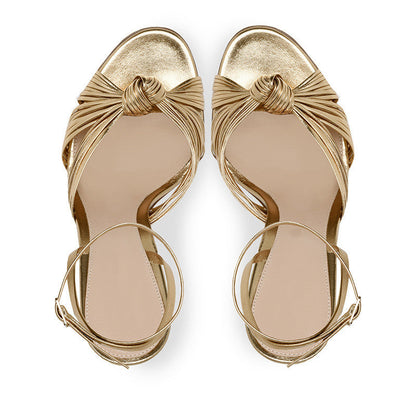 Round Toe Ankle Strap Stiletto Sandals | Onlymaker Customer Favorite