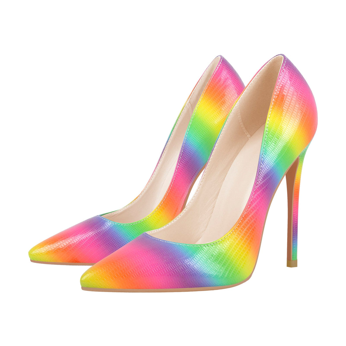 Multicolor Snake Pattern Pointed Toe Stilettos Pumps | Onlymaker Recommended