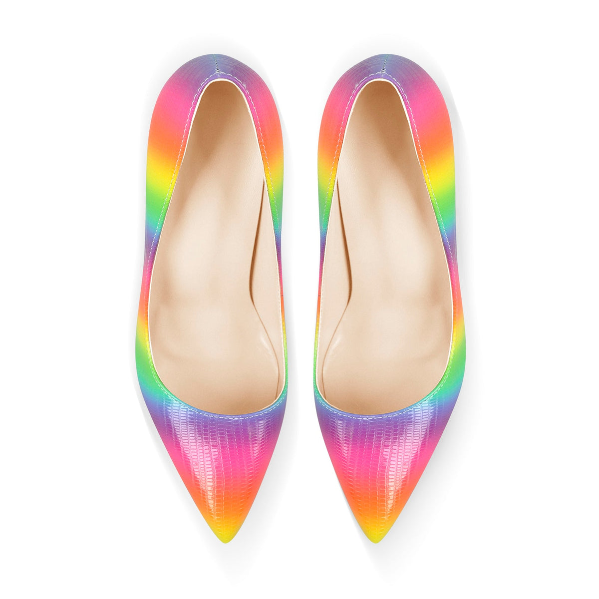Multicolor Snake Pattern Pointed Toe Stilettos Pumps | Onlymaker Recommended