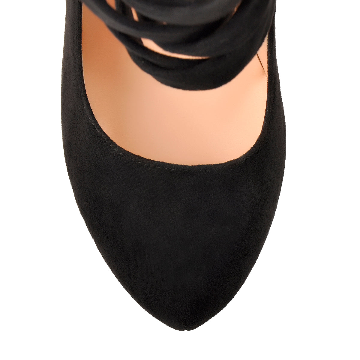 Round Toe Platform Metallic Rivet High Heel Pumps | Onlymaker Essential
