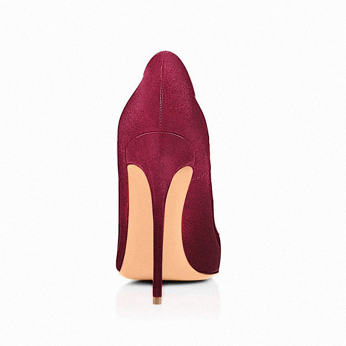8cm 10cm 12cm Burgundy Pointed Toe Pumps Classic Suede Stilettos | Onlymaker Trending