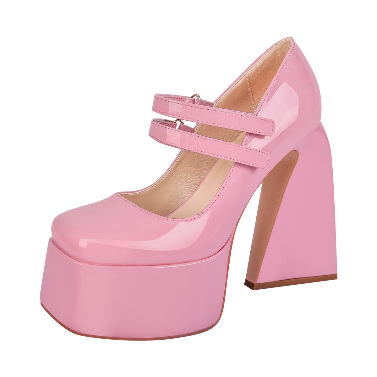 Square Toe Chunky Heel Platform Mary Jane Pumps Sandals | Onlymaker Value