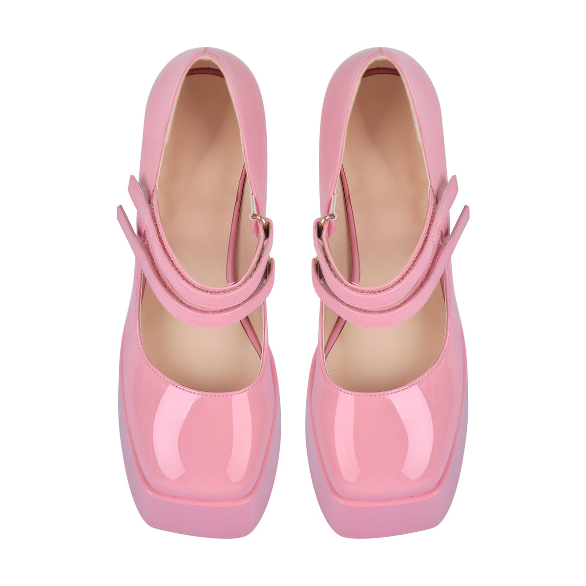 Square Toe Chunky Heel Platform Mary Jane Pumps Sandals | Onlymaker Value