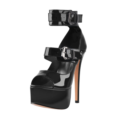 Peep Toe Platform Sandals High Heel Stilettos | Onlymaker Quality