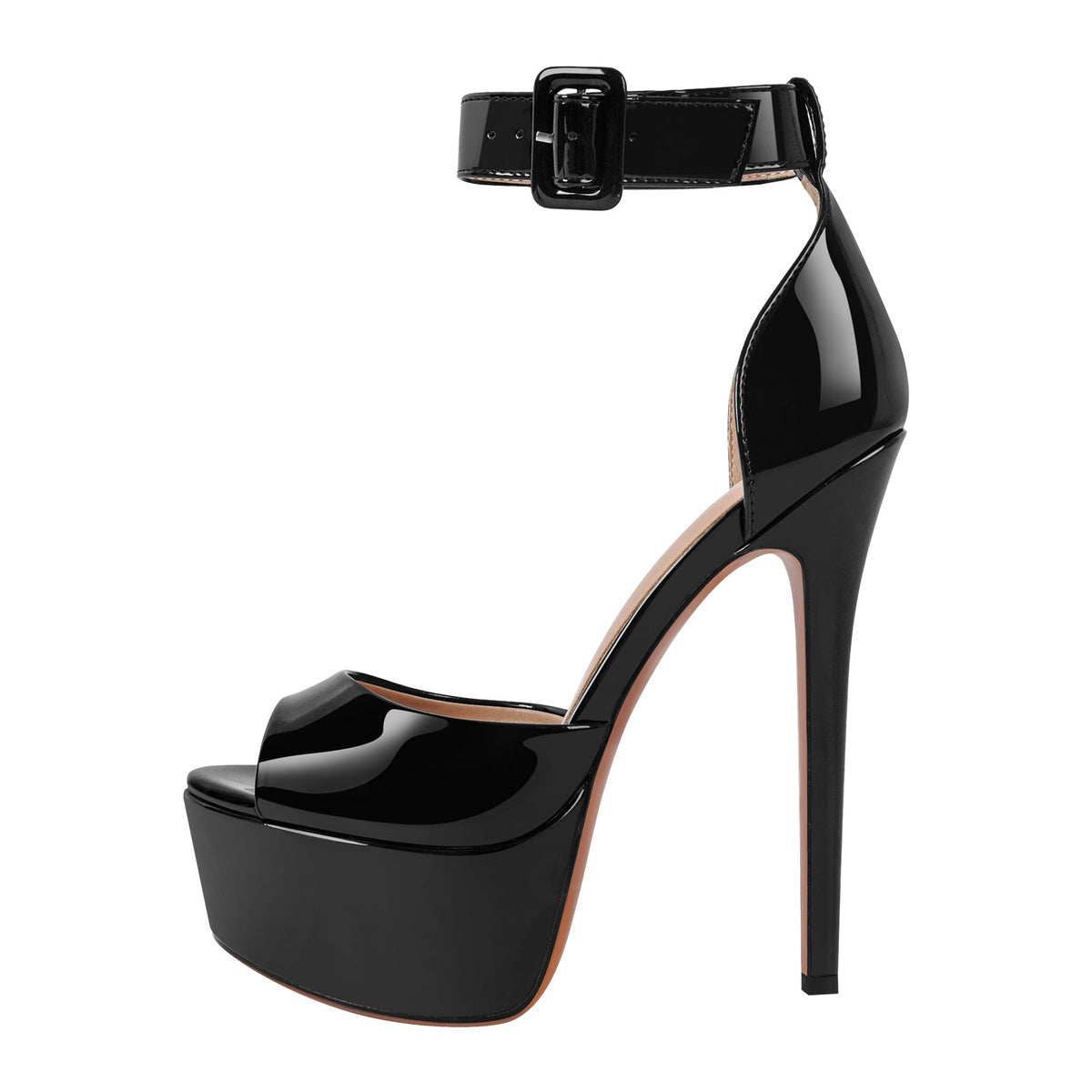 Peep Toe Platform Ankle Straps High Heel Sandals | Onlymaker Exclusive