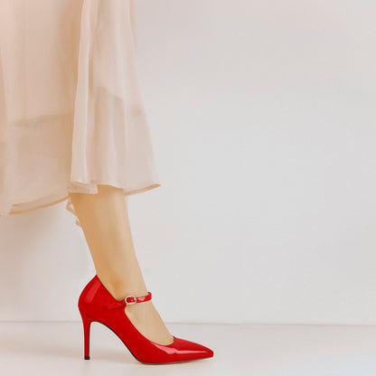 Mary Jane Patent Leather High Heel Pumps | Onlymaker Value