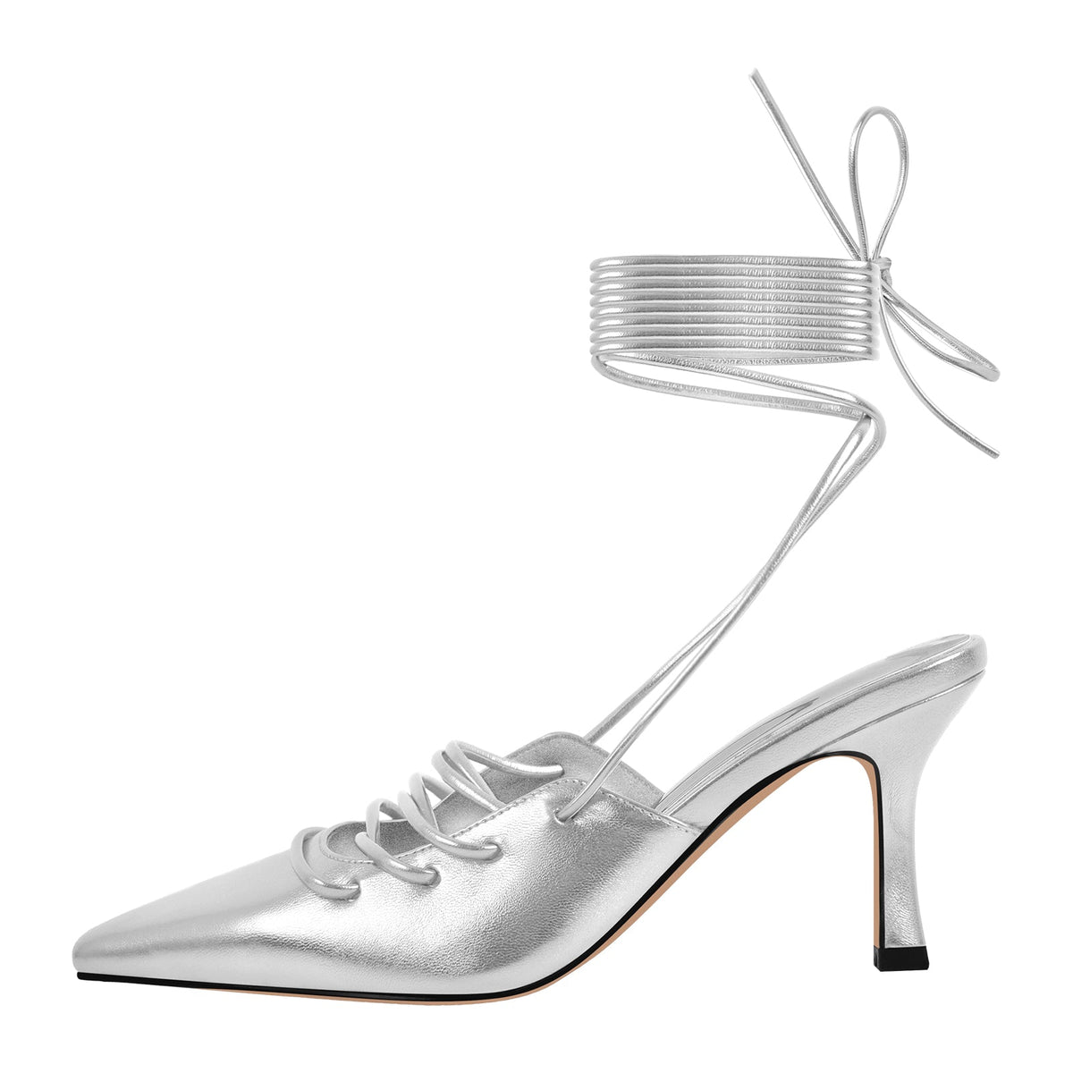Lace up Pointed Toe Stiletto Pumps | Onlymaker Quality