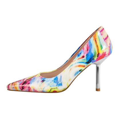 Pointed Toe Gradient Stone Stiletto Pumps | Onlymaker Premium